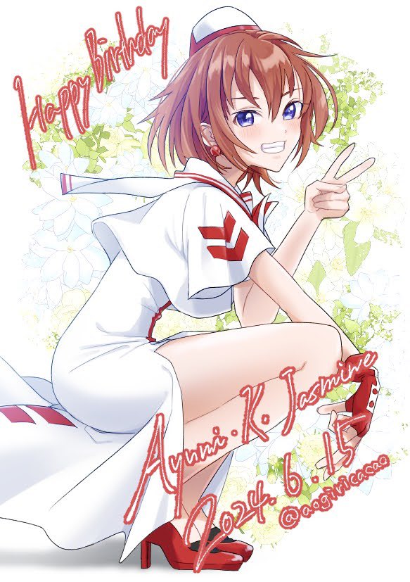 1girl, aogirism, aria_(manga), ayumi_k_jasmine, bare_legs, blue_eyes, blush, brown_hair