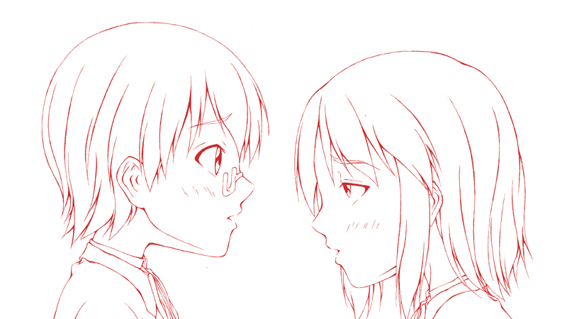 2girls, bad_id, bad_pixiv_id, blush, eye_contact, glasses, hirasawa_yui, k-on!