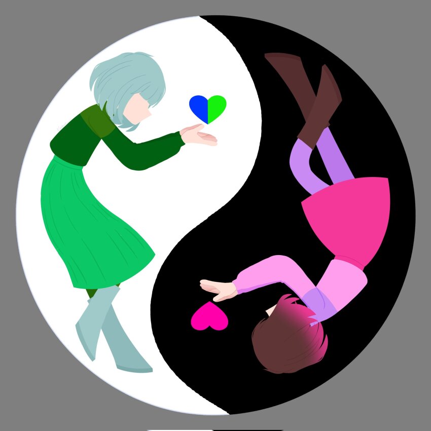 amber_lightvale, bete_noire, black_background, blue_hair, boots, brown_hair, clothes, glitchtale