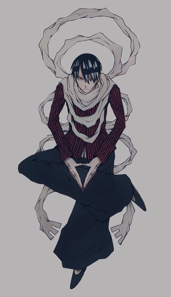 1boy, artist_request, asura_(soul_eater), black_hair, expressionless, extra_eyes, finger_tattoo, full_body