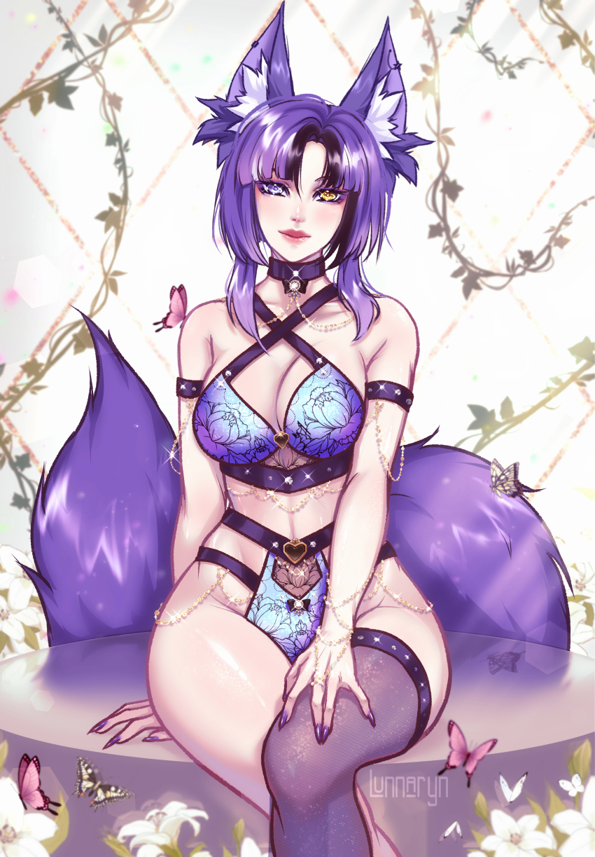 1girl, absurdres, animal_ear_fluff, animal_ears, artist_name, awful_queen_(vtuber), blush, breasts