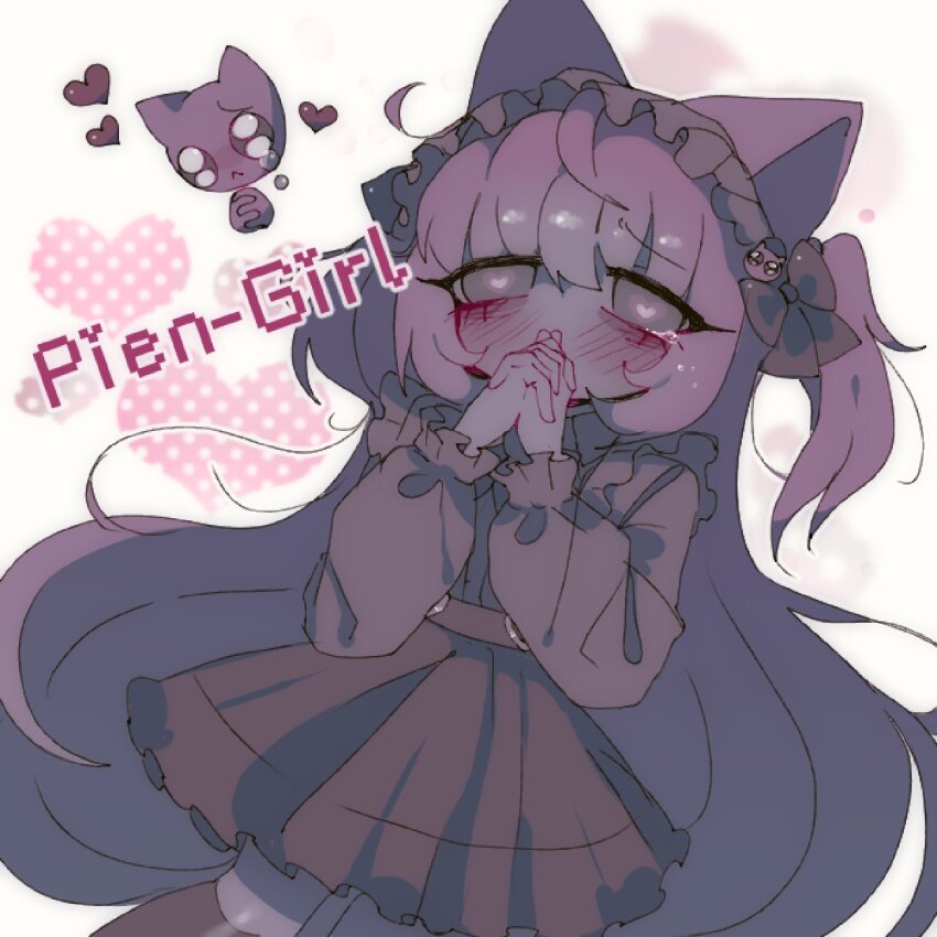 1girl, animal, animal_ears, black_dress, black_thighhighs, blush, cat, cat_ears