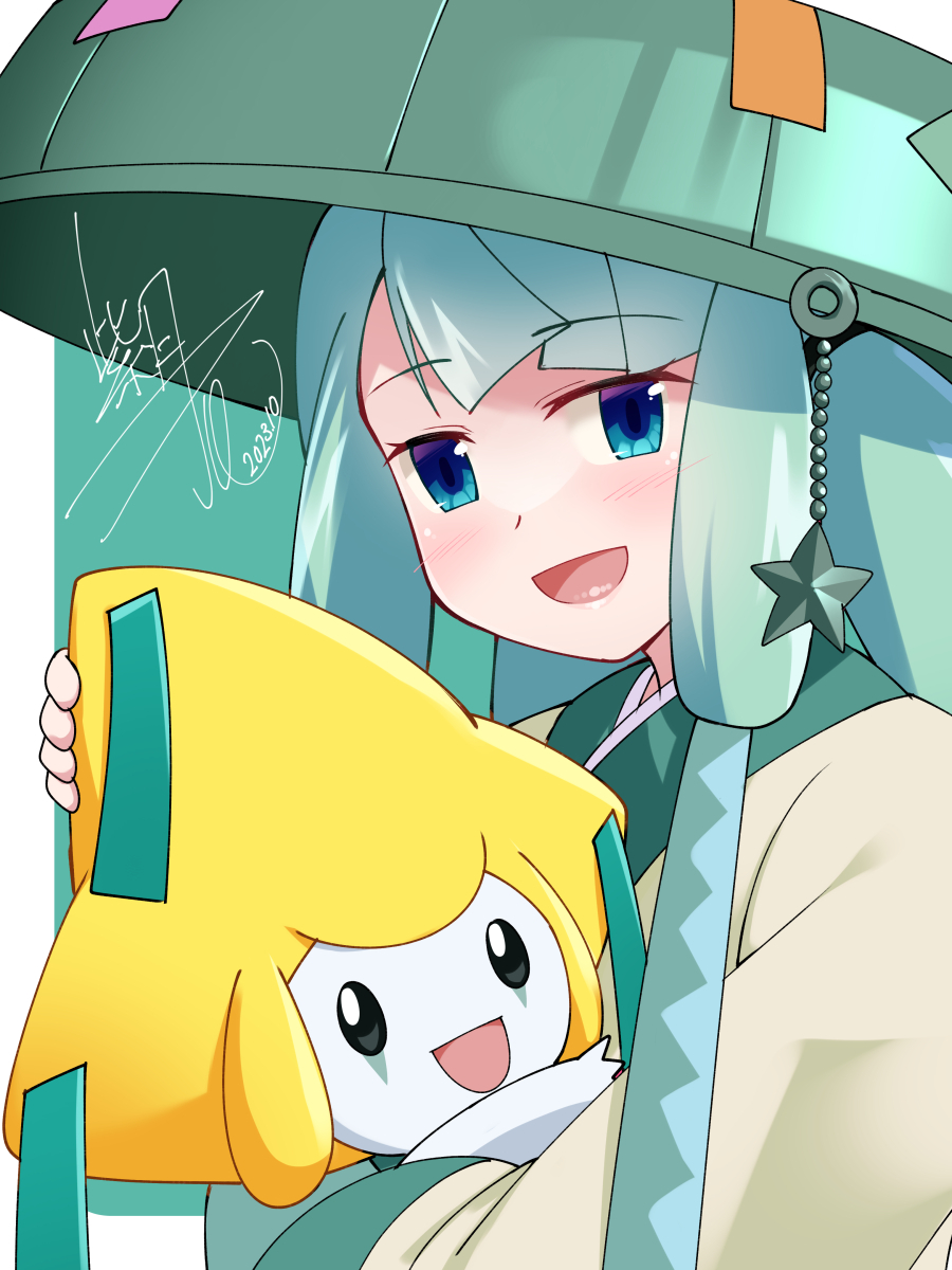gen_3_pokemon, hatsune_miku, highres, jirachi, legendary_pokemon, mythical_pokemon, nintendo, pokemon