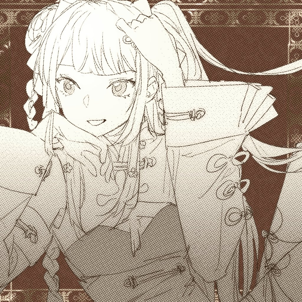 1girl, adjusting_hair_ornament, braid, braided_hair_rings, brown_theme, china_dress, chinese_clothes, detached_sleeves