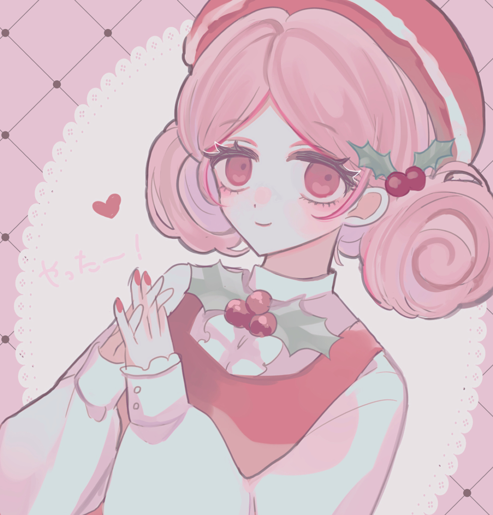 1girl, bow, braid, braided_bun, closed_mouth, cookie_run, double_bun, hair_bun