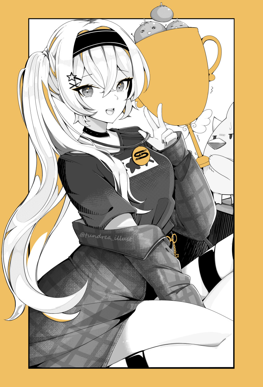 1girl, commentary, dokibird, dokibird_(retro_doki), dokibird_(tomato), dragoon_(dokibird), english_commentary, gamer_supps