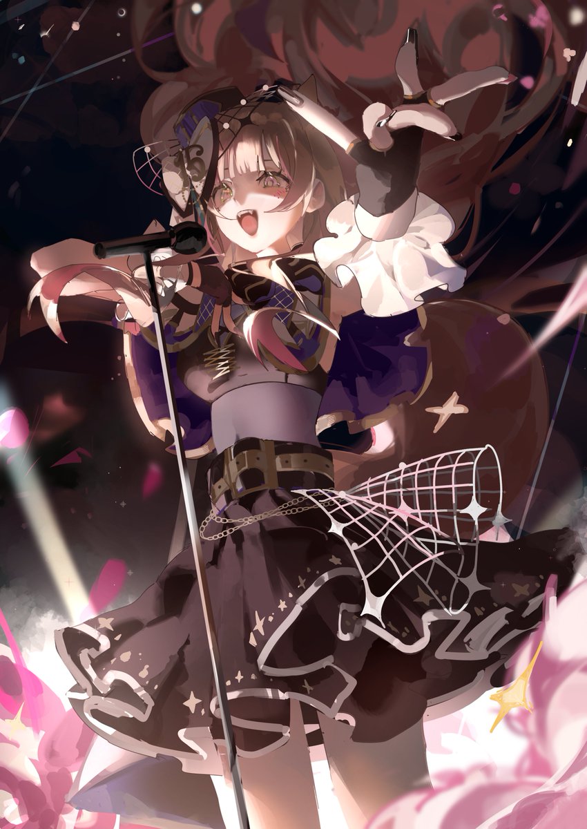 1girl, :d, alternate_costume, alternate_hairstyle, animal_ears, armpits, ayunda_risu, ayunda_risu_(work)