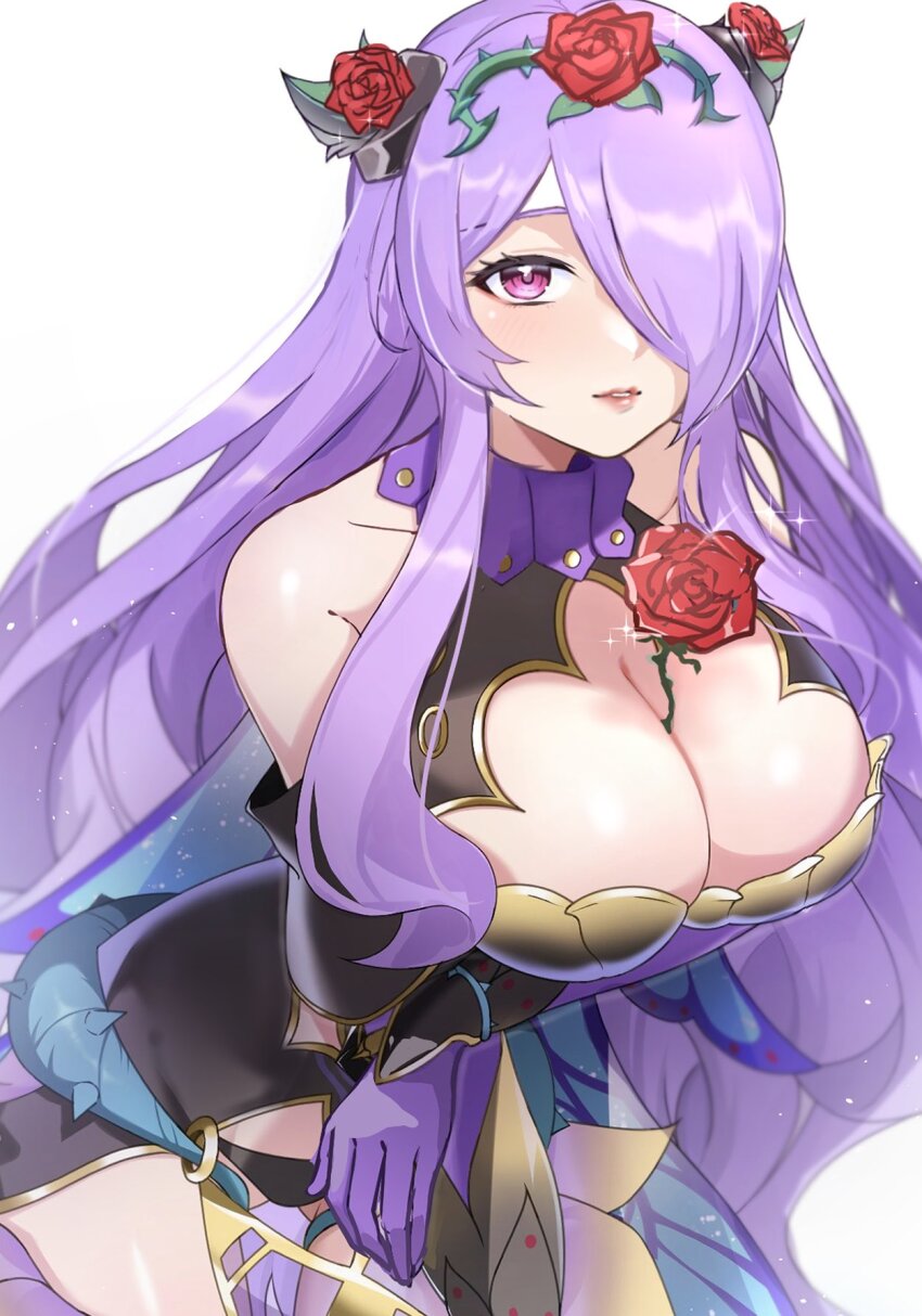 1girl, after0217, black_dress, black_horns, black_panties, breasts, camilla_(fire_emblem), camilla_(resplendent)_(fire_emblem)