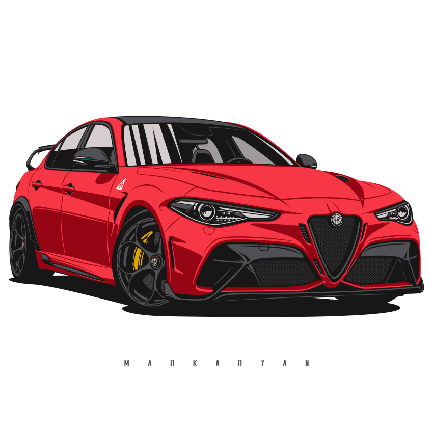 absurdres, alfa_romeo, alfa_romeo_giulia, artist_name, car, highres, markaryan, motor_vehicle
