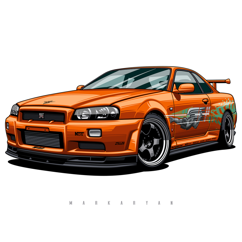 artist_name, car, fast_&amp;_furious, highres, logo, markaryan, motor_vehicle, nissan