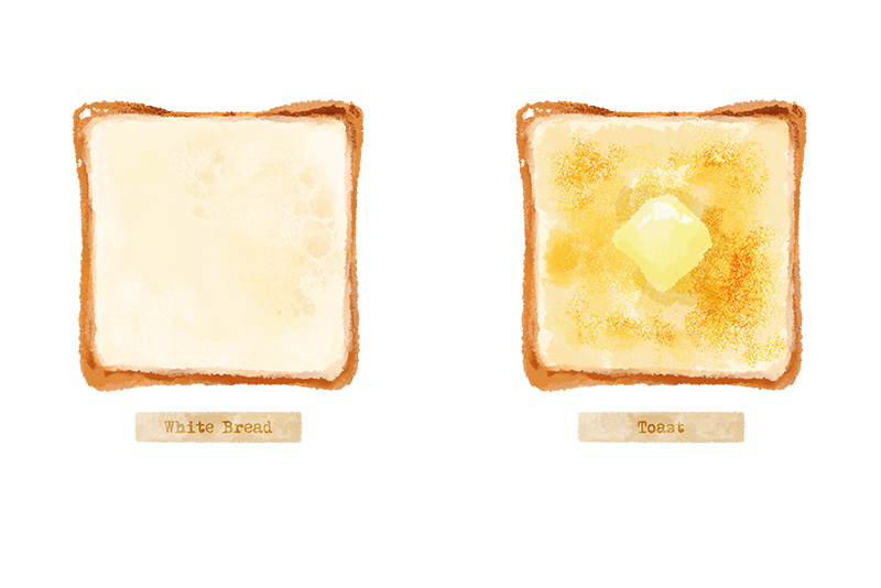 bread, bread_slice, butter, food, food_focus, food_name, no_humans, original