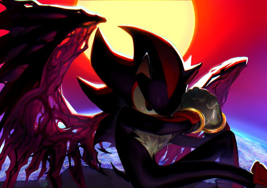 1boy, absurdres, bracelet, covered_mouth, earth_(planet), the_fallen_angel_(painting), fine_art_parody, glaring