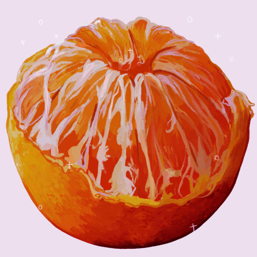 commission, food, food_focus, fruit, highres, no_lineart, orange_(fruit), orange_peel