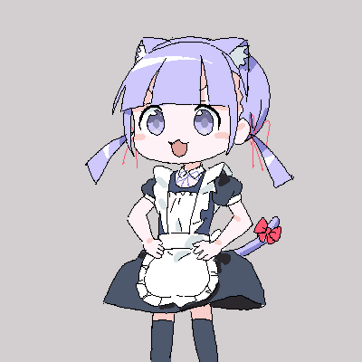 1girl, :3, animal_ear_hairband, animal_ears, black_dress, black_thighhighs, blush_stickers, bow