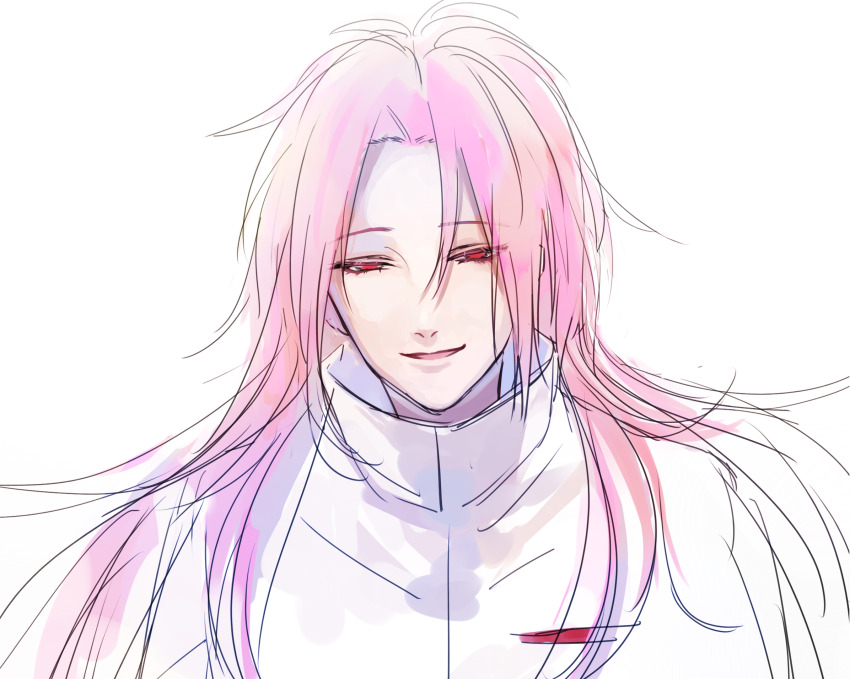 1boy, commentary_request, eyes_visible_through_hair, hatsutori_hajime, high_collar, highres, jaga_(ja_08), long_hair