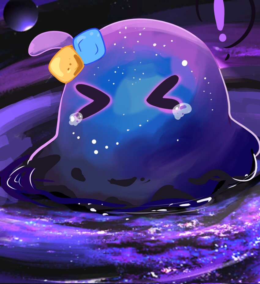 !, >_<, 1girl, ahoge, bocchi_the_rock!, gotoh_hitori, gotoh_hitori_(octopus), hair_ornament, highres, honkai:_star_rail, honkai_(series), inkrred, ix_(honkai:_star_rail), parody, solo, tears