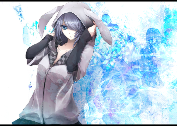 1girl, animal_ears, bad_id, bad_pixiv_id, female_focus, hood, hoodie, lion_nicole