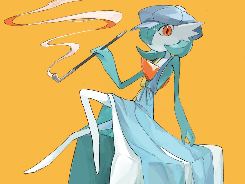 alternate_color, blue_hair, bob_cut, clothed_pokemon, dress, gardevoir, gardevoir_(cafe), gen_3_pokemon