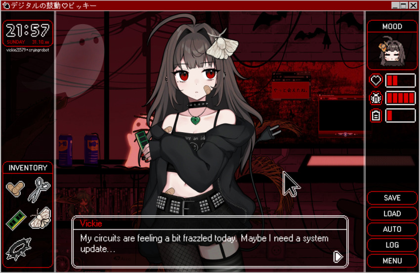 1girl, ahoge, animal, animal_on_head, artist_name, asymmetrical_legwear, bandaid, bandaid_on_arm