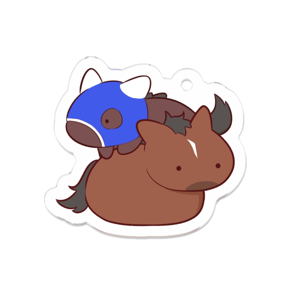 ._., animal, animal_focus, chibi, commentary_request, daitaku_helios_(racehorse), gomashio_(goma_feet), horse