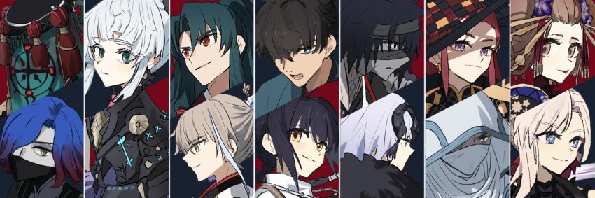 ahoge, androgynous, armor, assassin_(fate/samurai_remnant), asymmetrical_hair, bandaged_head, bandages, bangs_pinned_back