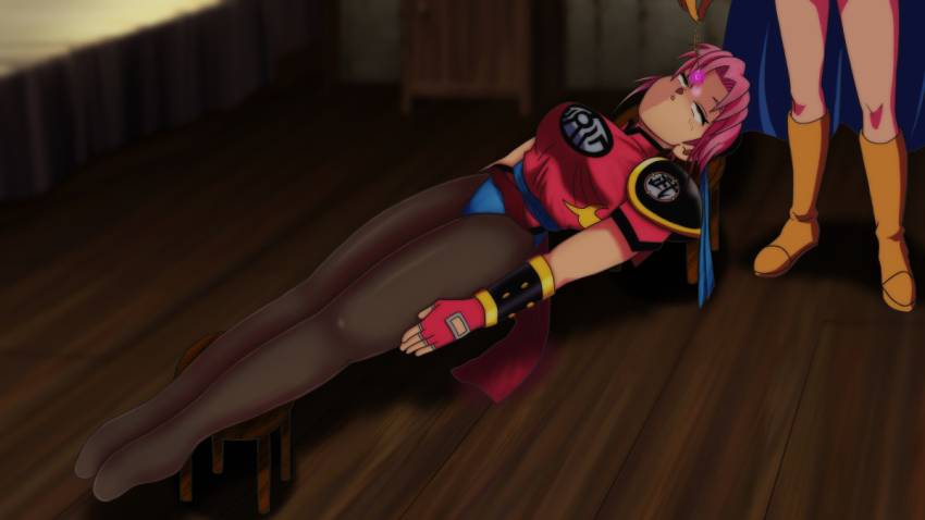 2girls, artist_request, black_pantyhose, dragon_quest, dragon_quest_dai_no_daibouken, eimi_(dai_no_daibouken), hypnosis, maam