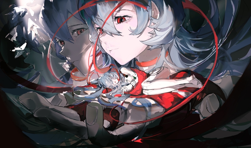 absurdres, character_request, closed_mouth, dreamfulinmine, dress, expressionless, fingernails, grey_hair