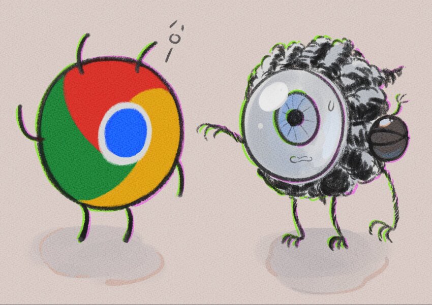 androgynous, blue_eyes, creature, crossover, full_body, google_chrome, highres, houseki_no_kuni