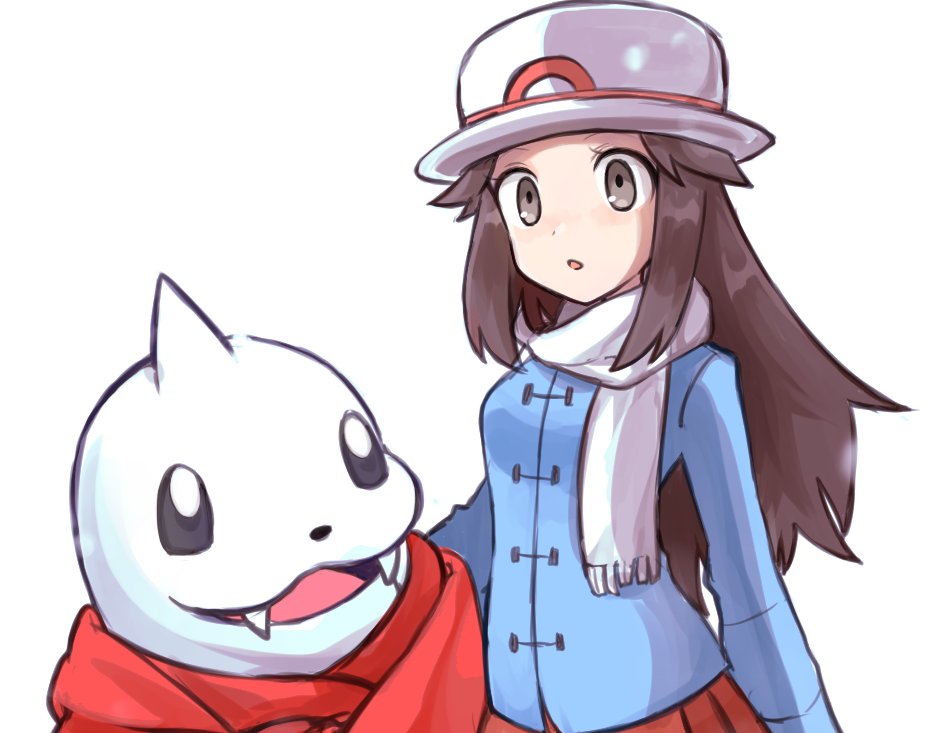 1girl, blue_coat, boots, brown_eyes, brown_hair, clothed_pokemon, coat, commentary_request