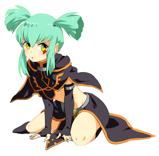 1girl, dark_signer, female_focus, gloves, green_hair, luca_(yu-gi-oh!), solo, tagme