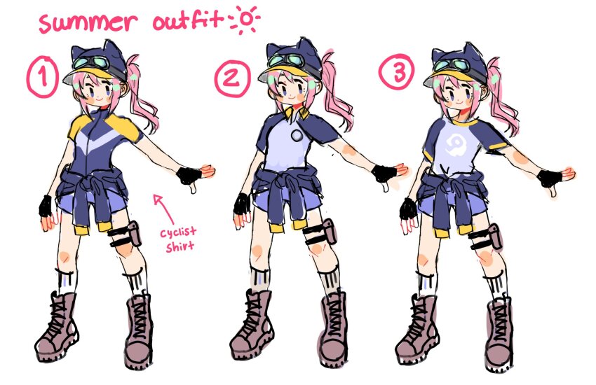 1girl, animal_ears, animal_hat, baseball_cap, black_gloves, blue_eyes, blue_hat, blue_jacket