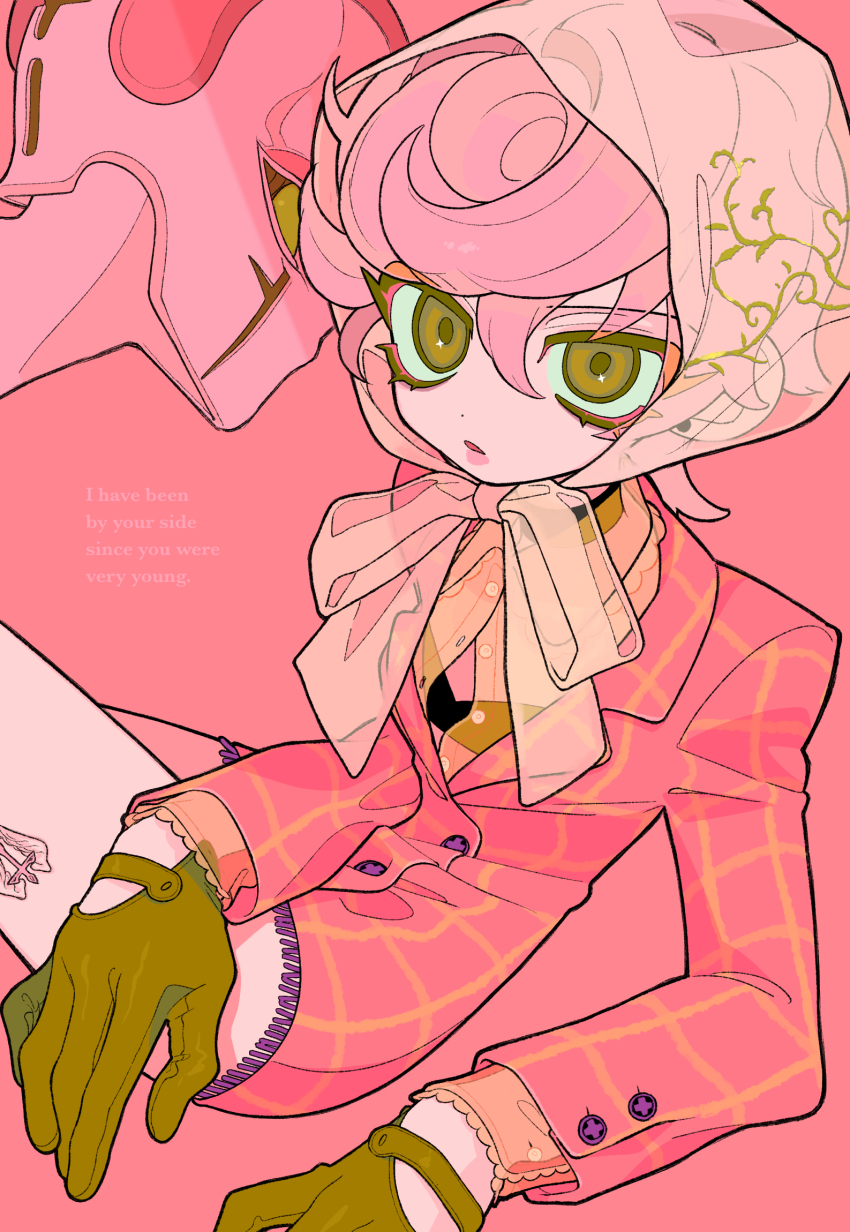 2girls, brown_eyes, brown_gloves, c73an, coat, commentary_request, dot_nose, english_text