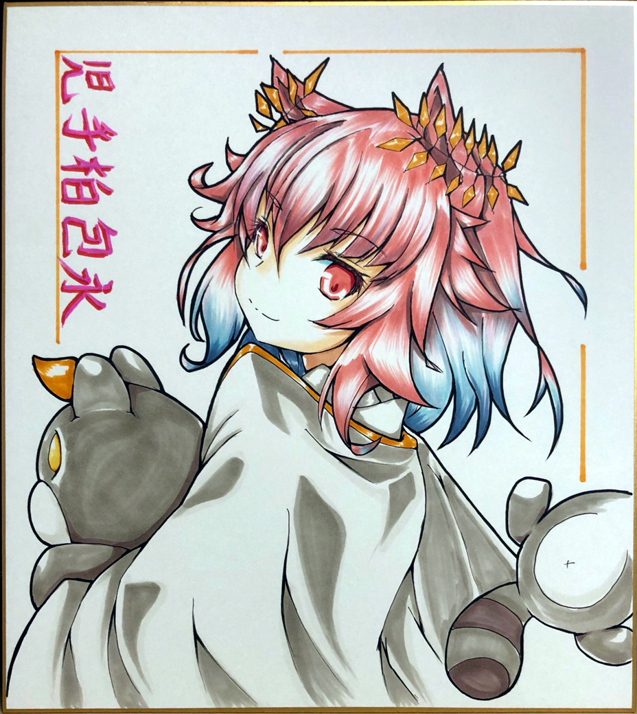 1girl, blue_hair, capelet, character_name, closed_mouth, commentary_request, floating_hair, from_behind