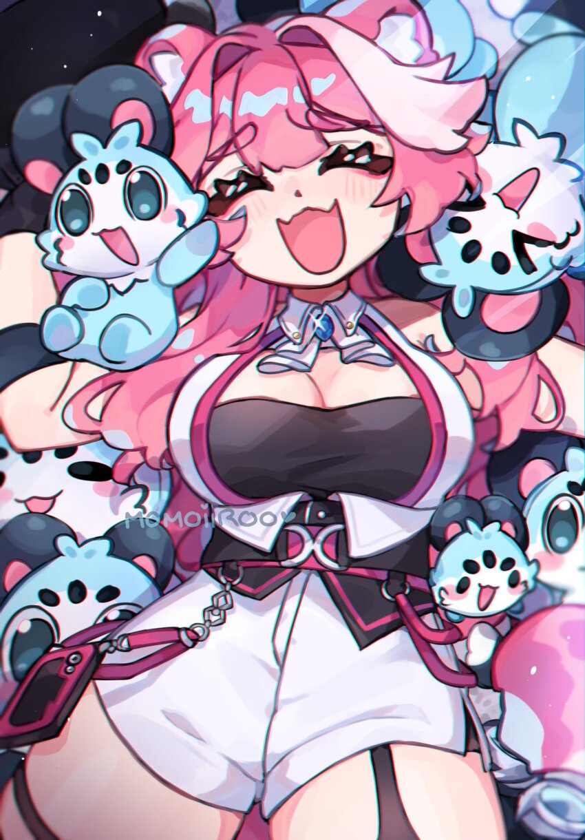 1girl, animal_ear_fluff, animal_ears, breasts, chattino_(raora_panthera), closed_eyes, highres, hololive