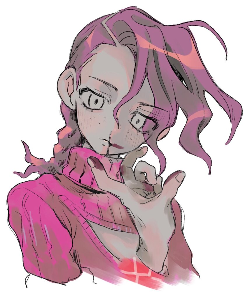 1boy, blood, blood_on_face, blood_on_hands, braid, c73an, cleavage_cutout, clothing_cutout