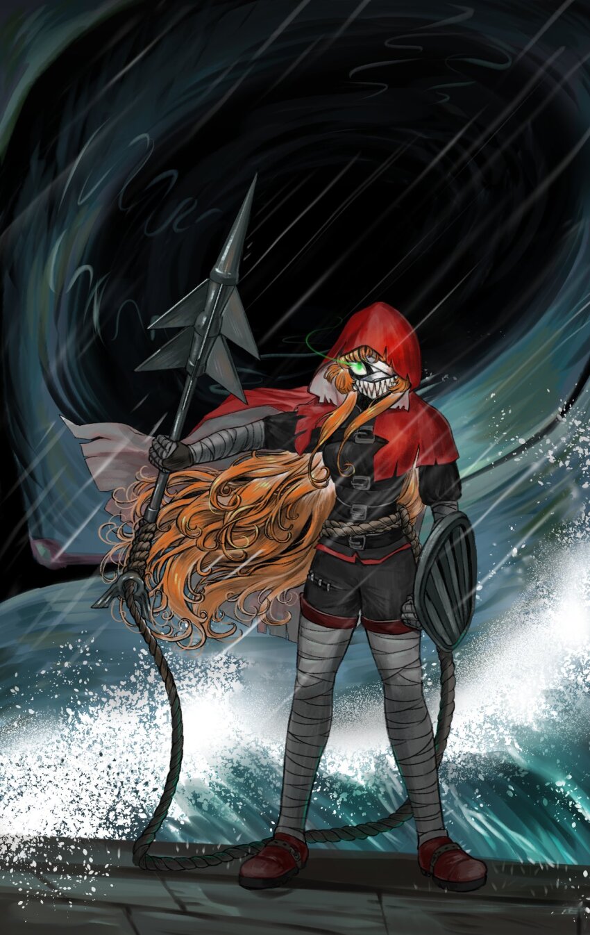 1girl, bandaged_arm, bandaged_leg, bandages, belt, black_belt, black_bodysuit, bodysuit