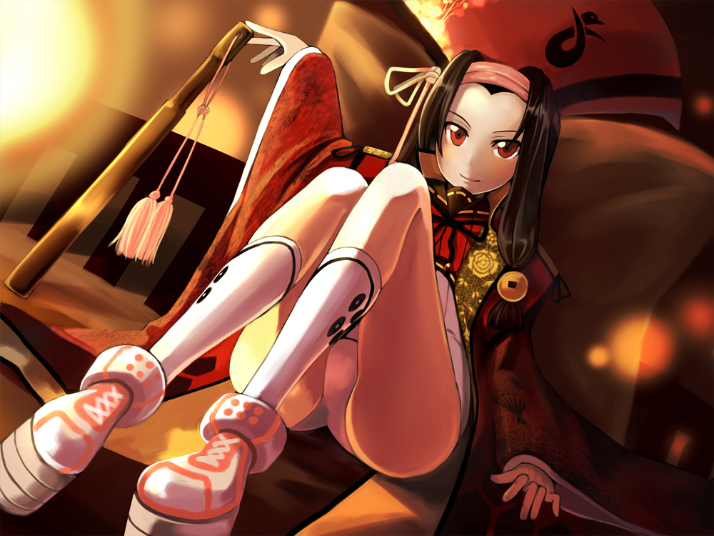 1girl, bad_id, bad_pixiv_id, black_hair, chulain, female_focus, hat, hyakka_ryouran_samurai_girls