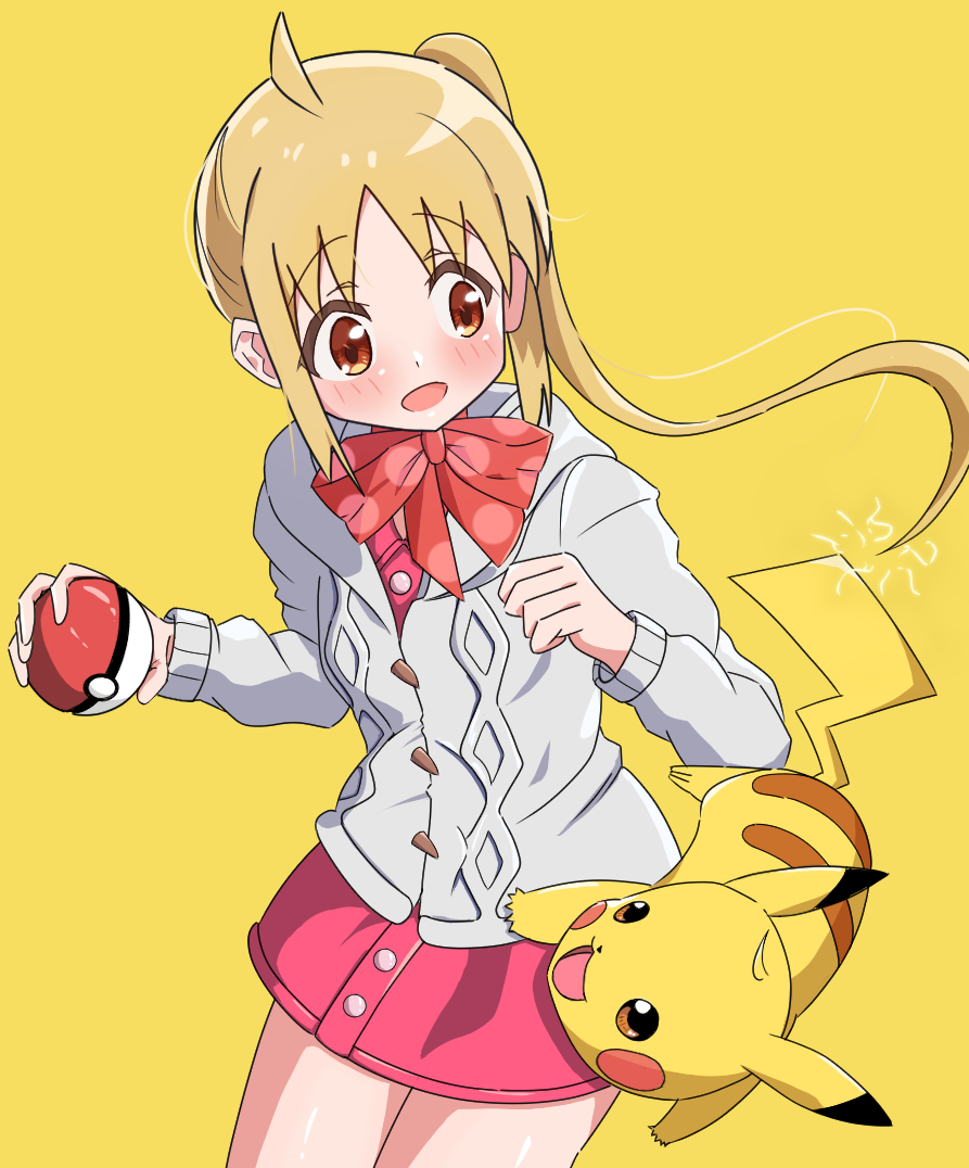 1girl, :d, ahoge, ariita-san, blonde_hair, blush, bocchi_the_rock!, brown_eyes