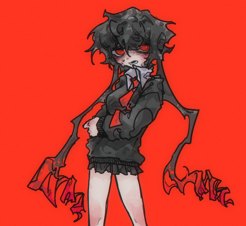 1girl, @_@, agarishou_(synthesizer_v), bags_under_eyes, black_hair, black_sweater, blush, breasts