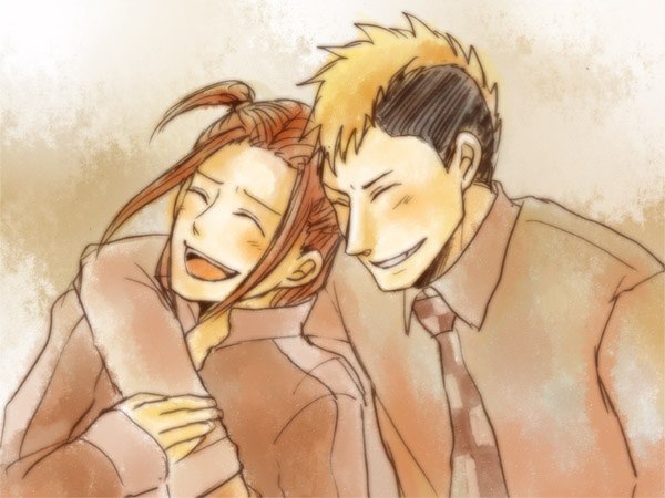 2boys, ace_attorney, ace_attorney_investigations, ace_attorney_investigations_2:_prosecutor's_gambit, arm_around_shoulder, blonde_hair, happy, len_(meisou)