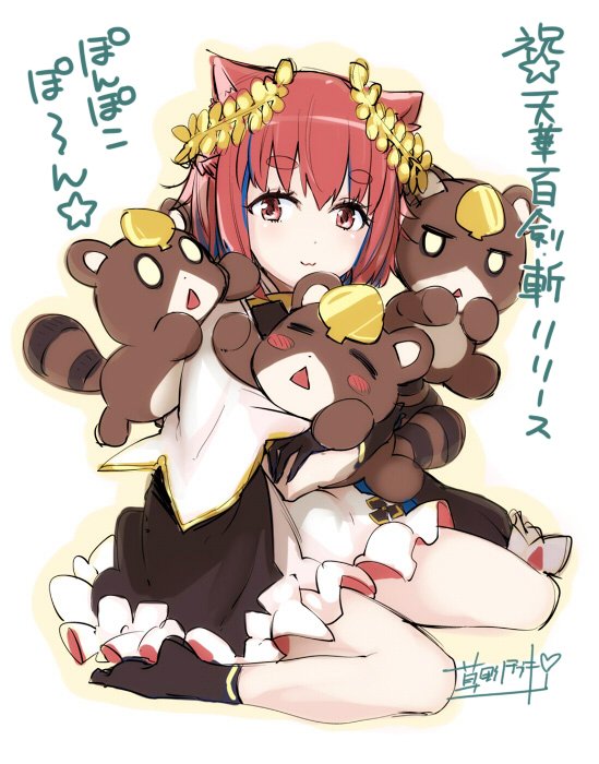 1girl, :<, :3, =_=, black_gloves, braid, cape, closed_mouth