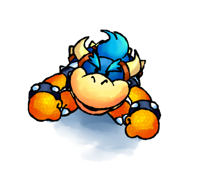 1boy, armlet, black_armlet, blue_hair, bracelet, clenched_hands, from_above, horns