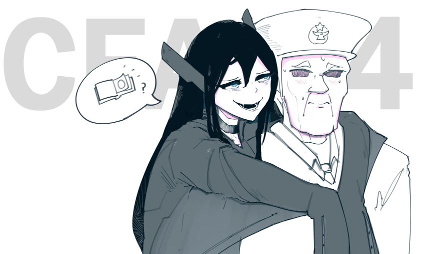 1boy, 1girl, absurdres, ace_combat, ace_combat_6, aircraft, airplane, antennae