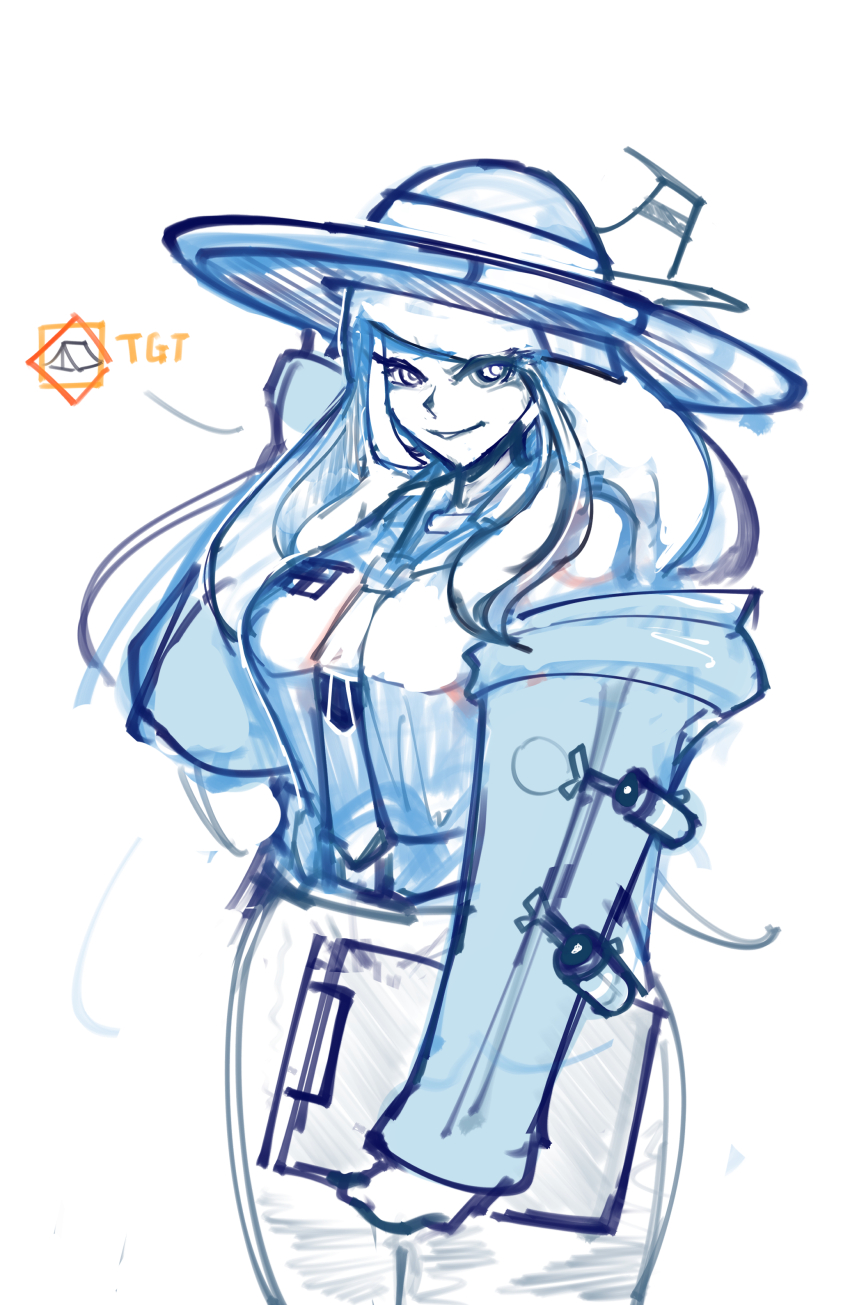 1girl, absurdres, ace_combat, aircraft, airplane, awacs, bare_shoulders, clipboard