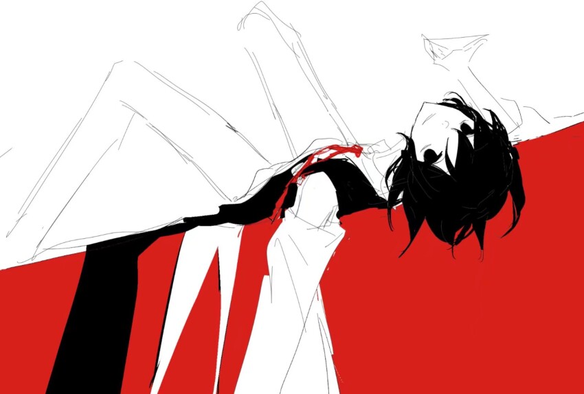 1other, androgynous, bare_legs, bare_shoulders, chinese_commentary, coat, coattails, commentary