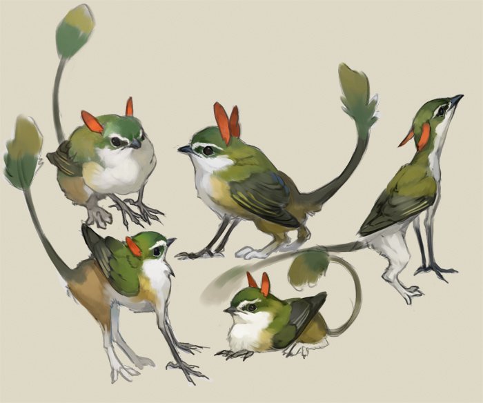 animal_focus, beak, bird_wings, black_eyes, chimera, creature, feathered_wings, from_side