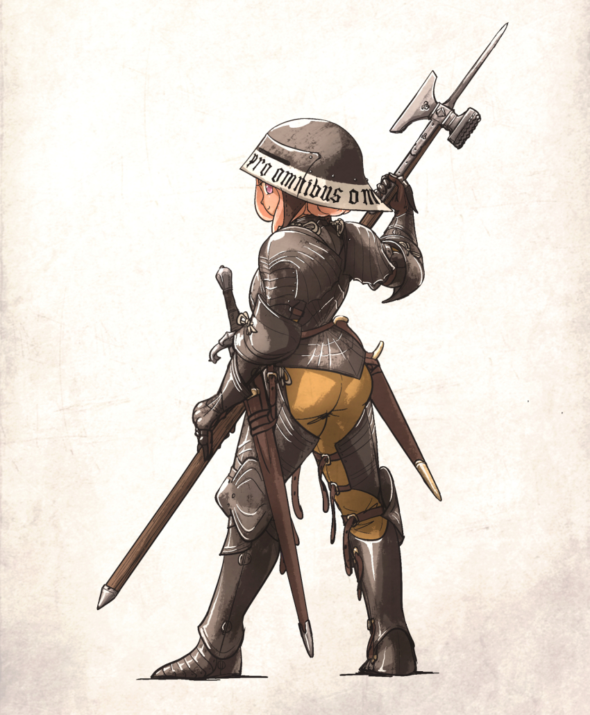 1girl, armor, belt, black_armor, couter, cuirass, cuisses, dagger