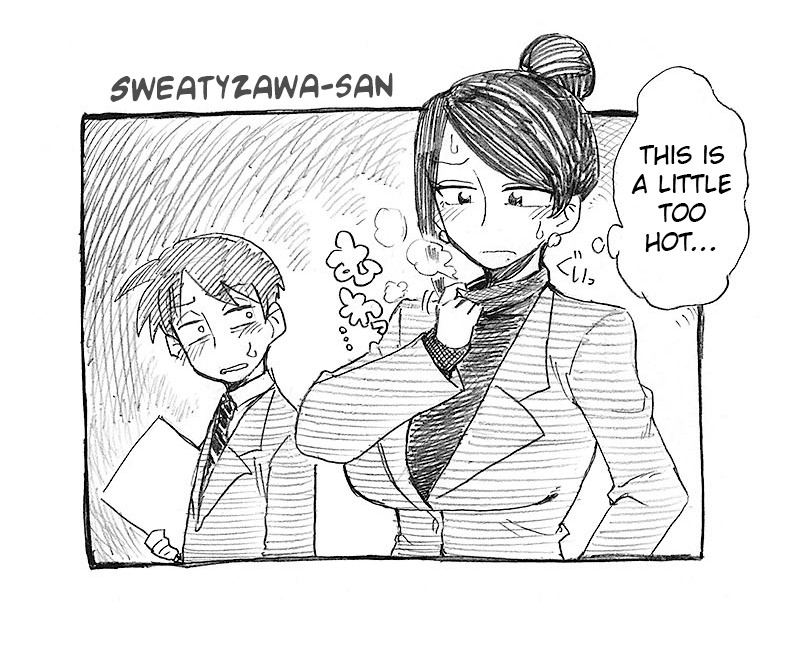 1girl, asymmetrical_bangs, bijin_onna_joushi_takizawa-san, black_eyes, black_hair, blush, breasts, closed_mouth