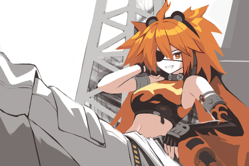 1girl, a_unir, absurdres, ahoge, animal_ears, bare_shoulders, bear_ears, black_gloves