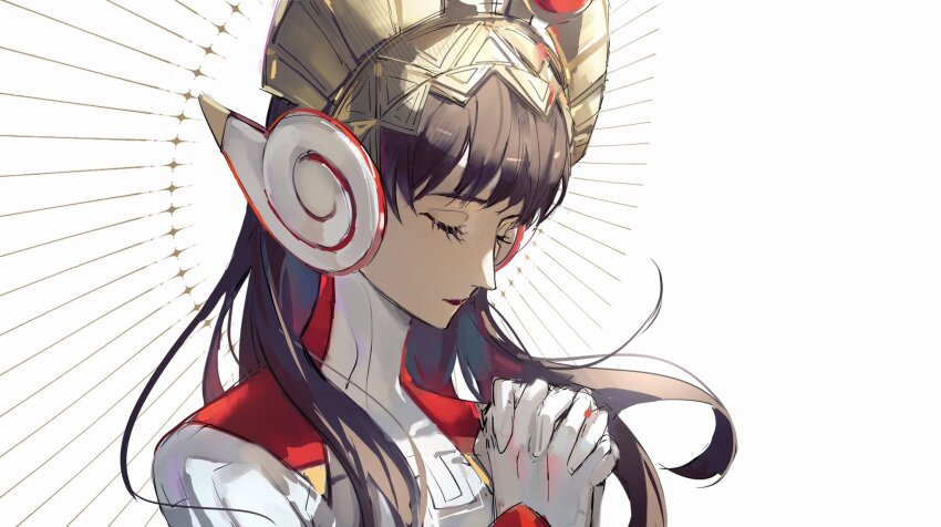 1girl, binxngchng1, black_hair, bodysuit, closed_eyes, eyelashes, highres, isonokami_tao